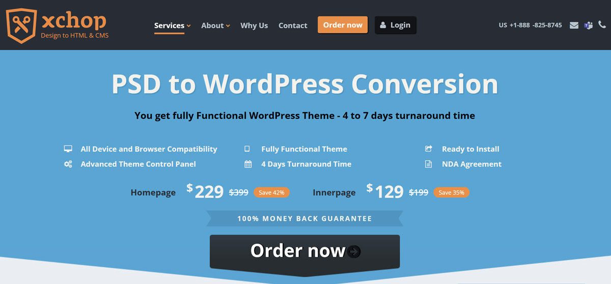 PSD to Responsive WordPress Theme Development | Xchop